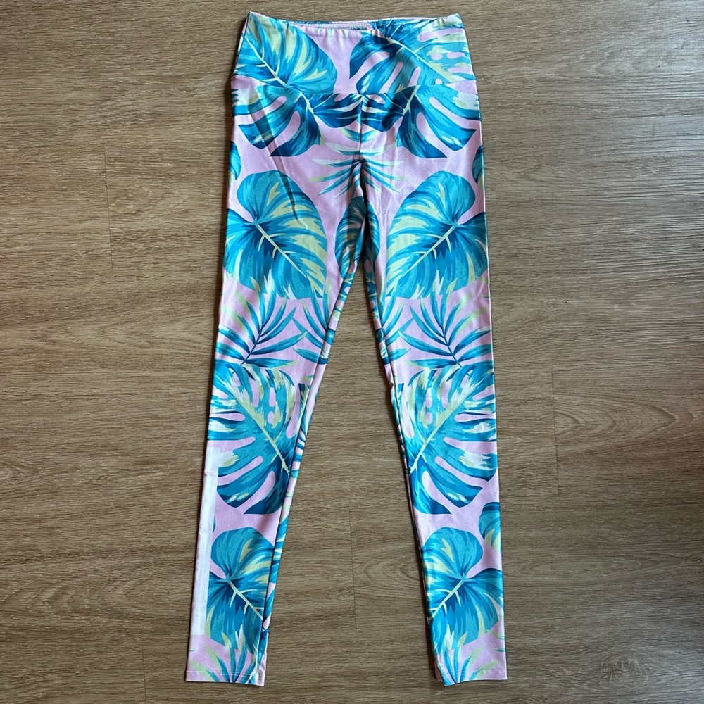 Tropical Palm Print Leggings